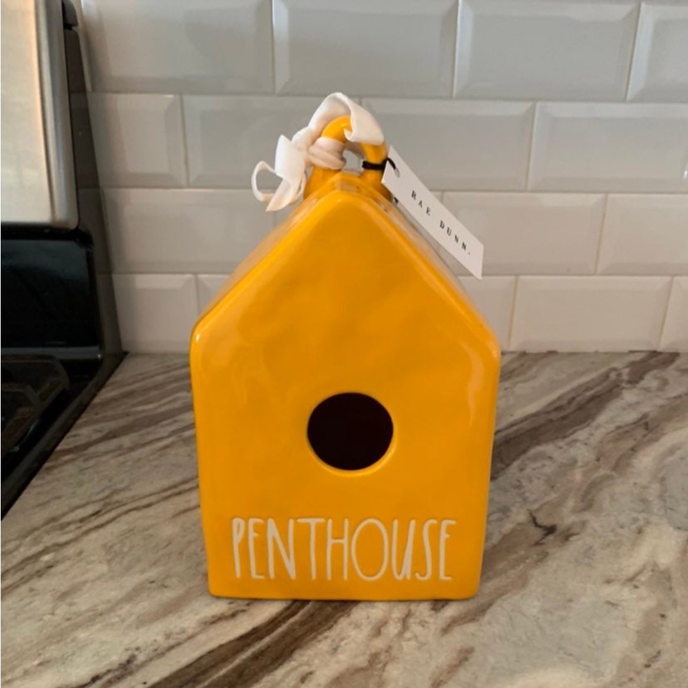 Rae Dunn Yellow Birdhouse Penthouse
